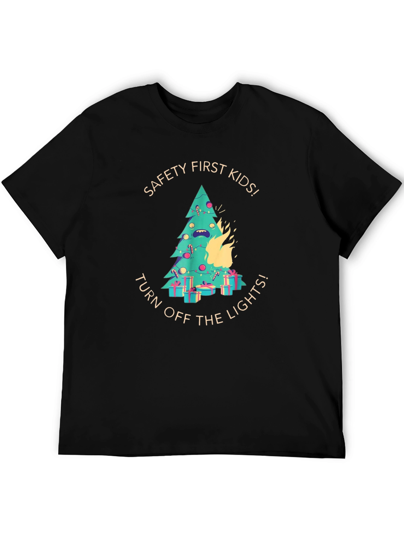 Funny Christmas Tree on Fire T-Shirt