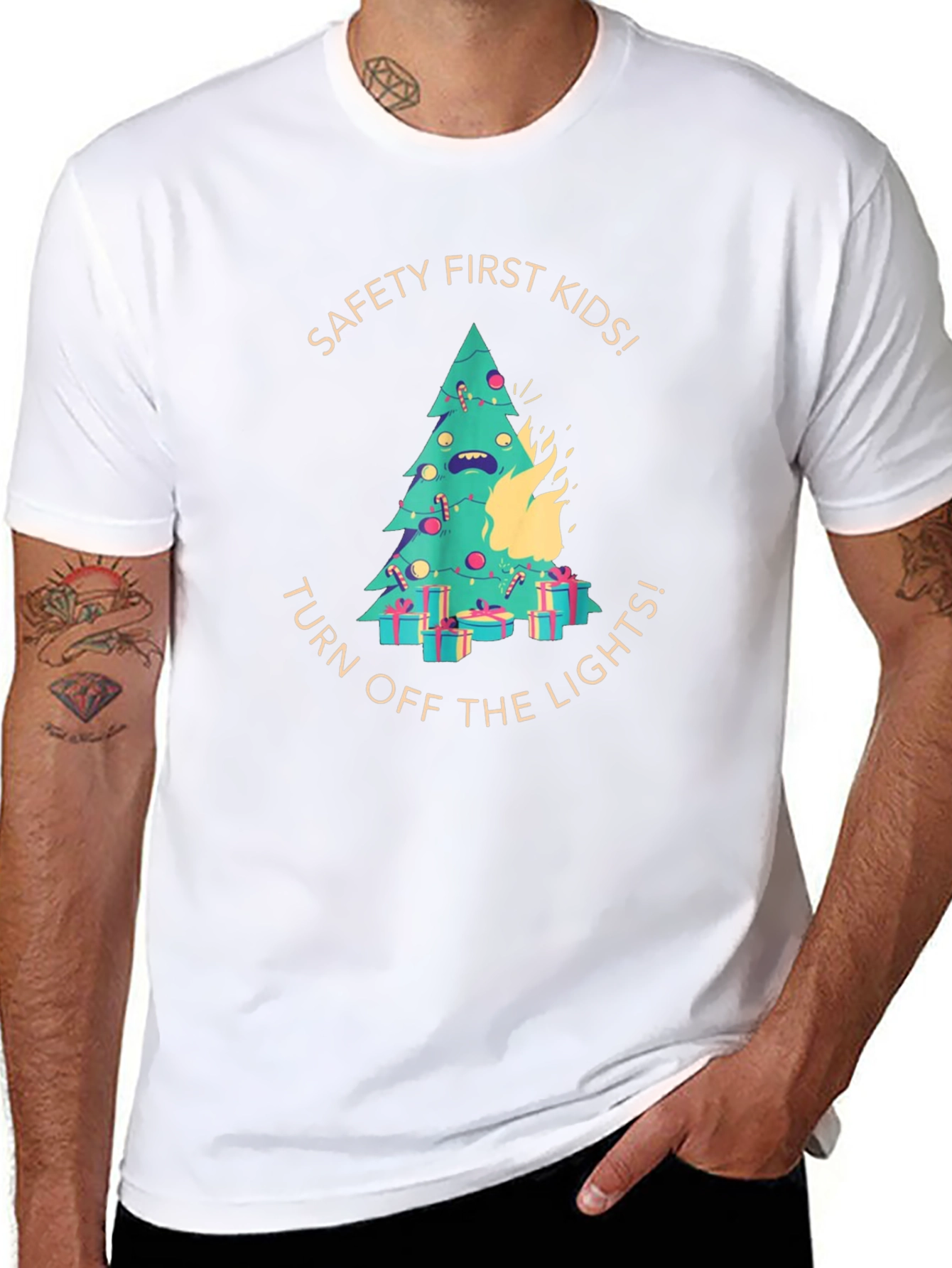 Funny Christmas Tree on Fire T-Shirt