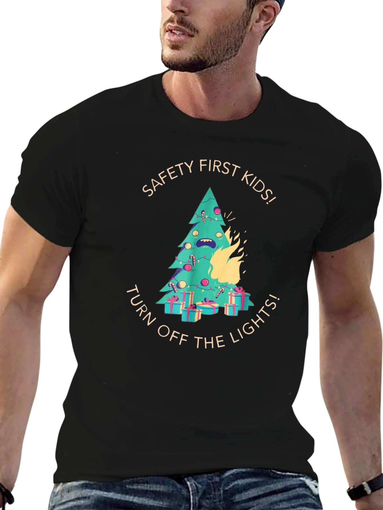 Funny Christmas Tree on Fire T-Shirt