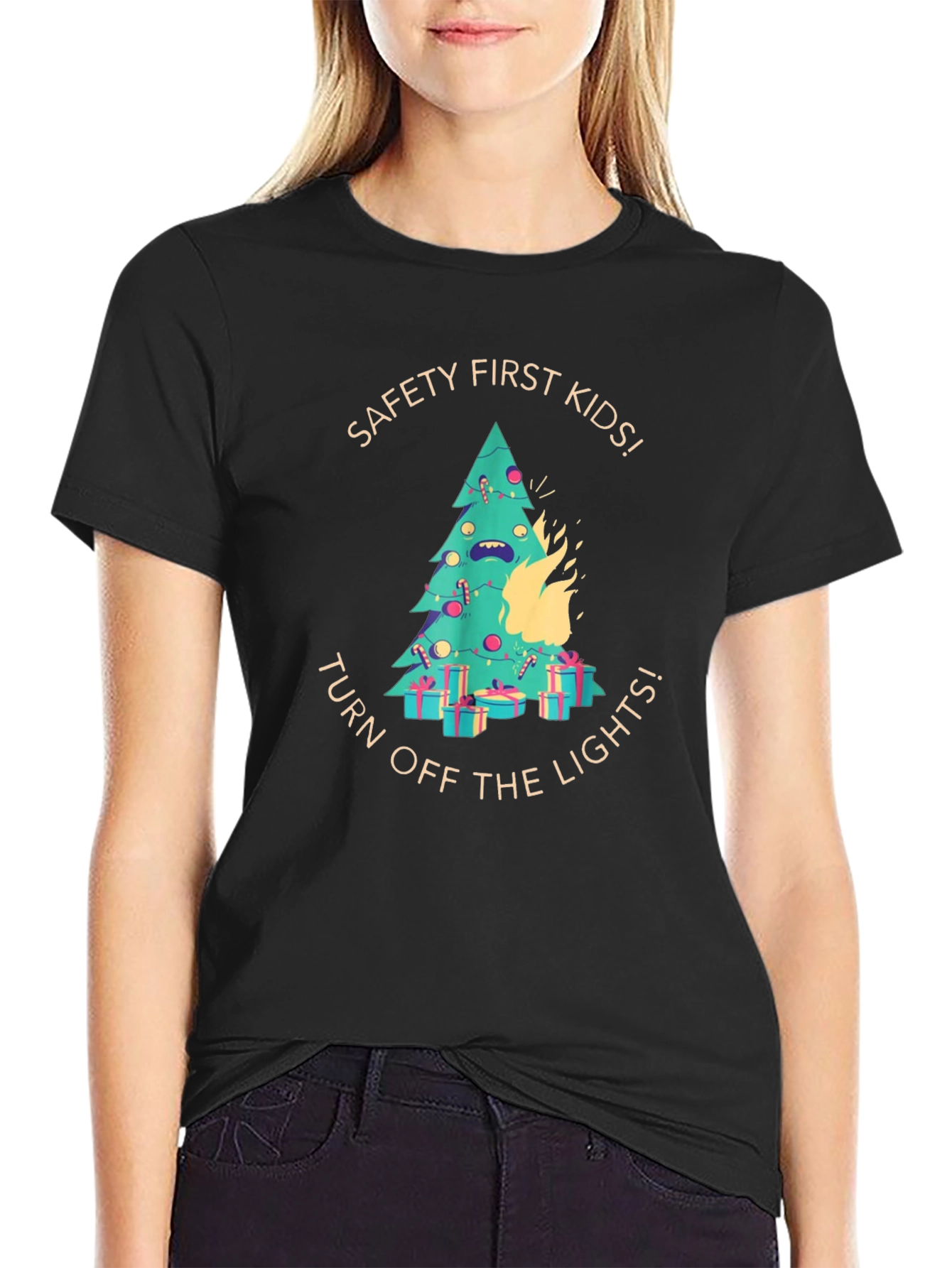 Funny Christmas Tree on Fire T-Shirt