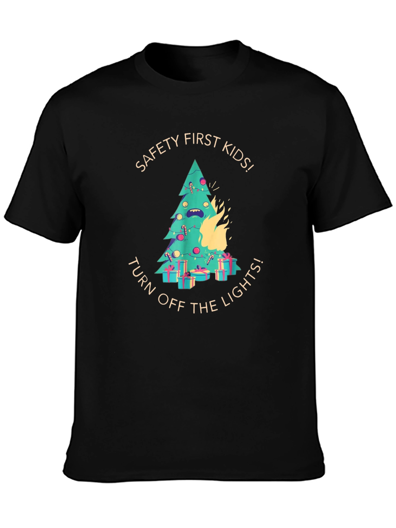Funny Christmas Tree on Fire T-Shirt