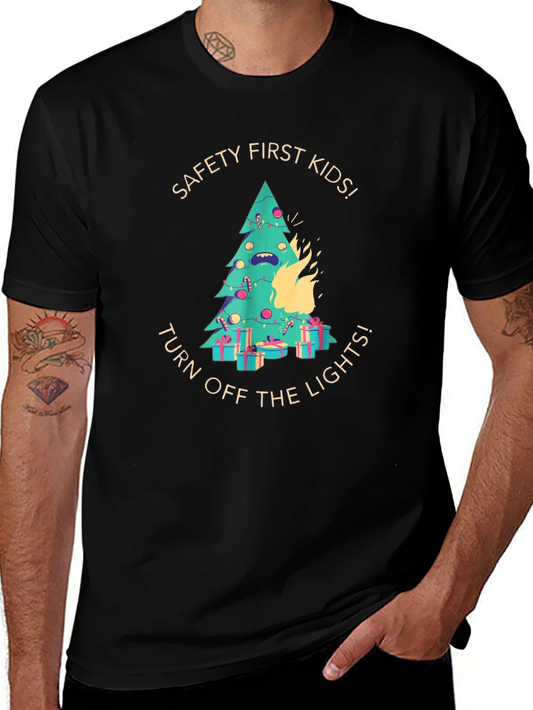 Funny Christmas Tree on Fire T-Shirt