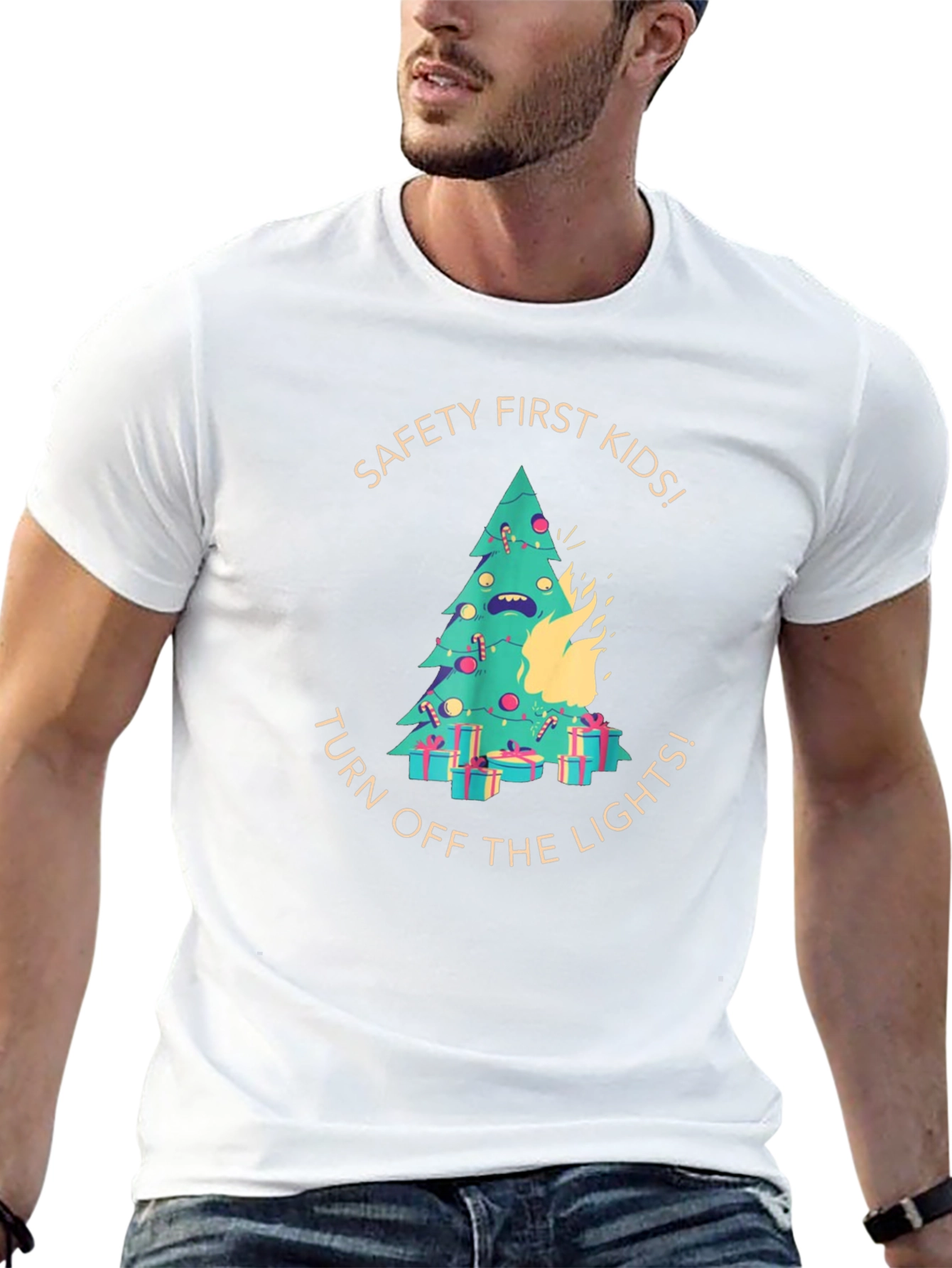 Funny Christmas Tree on Fire T-Shirt