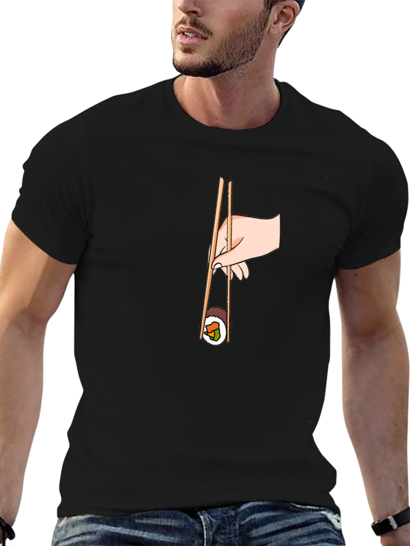 Sushi Lover T-Shirt - Chopsticks Graphic Tee