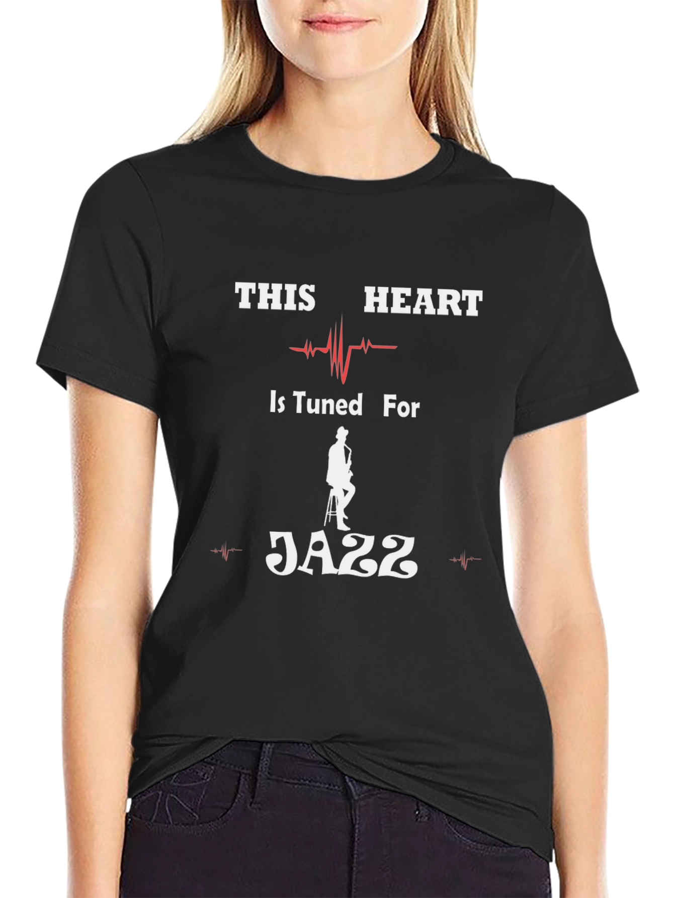 Jazz Heartbeat T-Shirt - Music Lover Tee