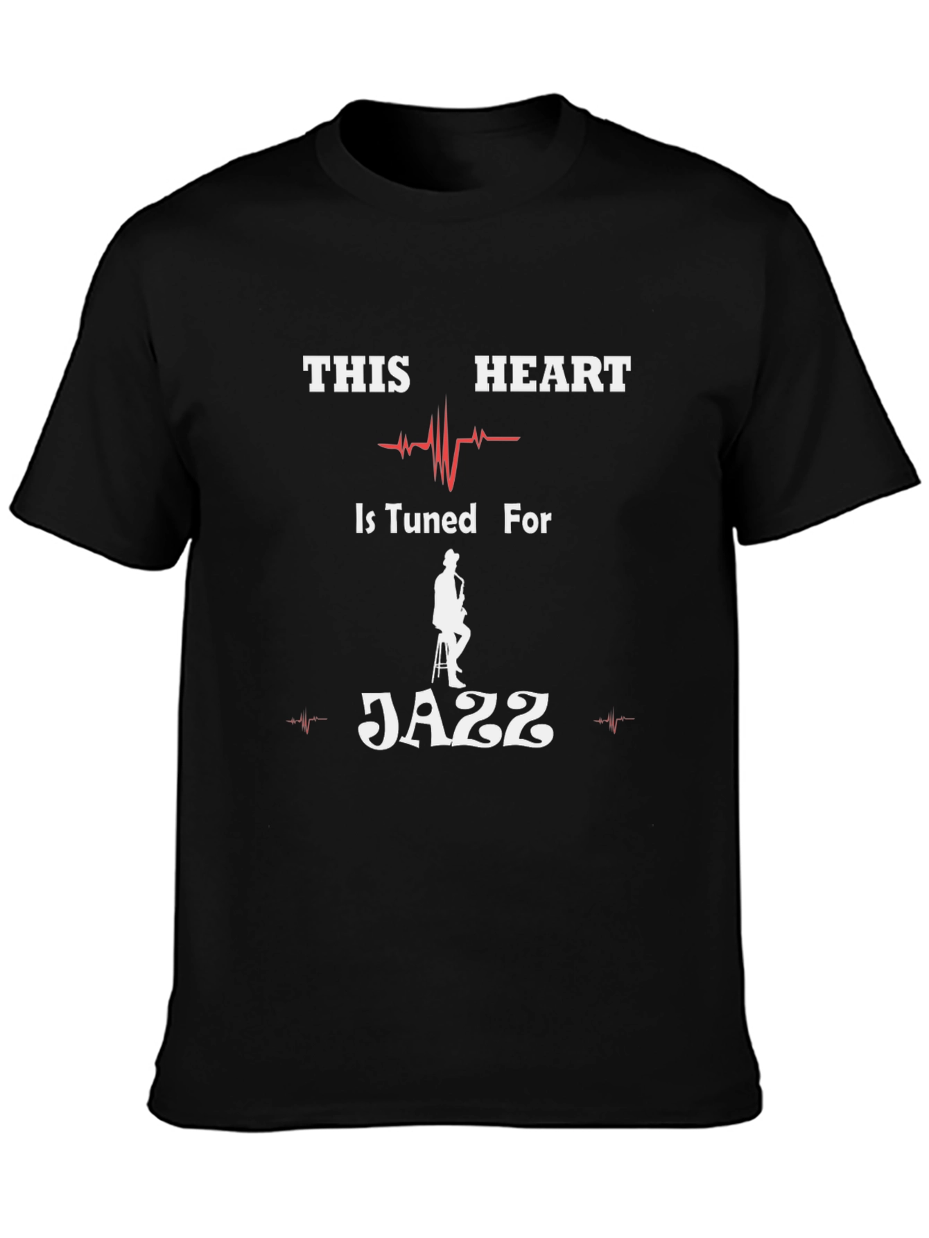 Jazz Heartbeat T-Shirt - Music Lover Tee