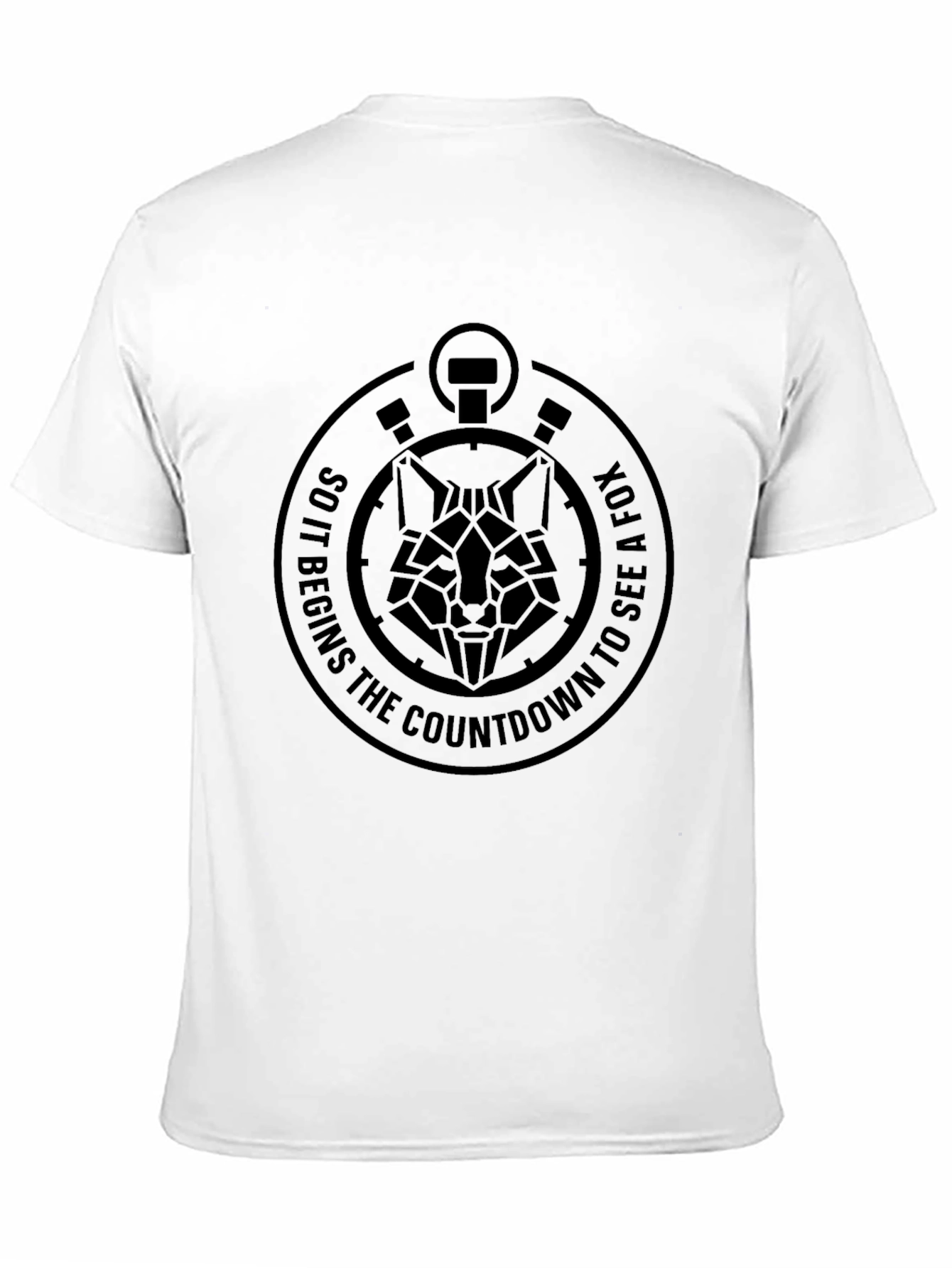 Geometric Fox Countdown T-Shirt