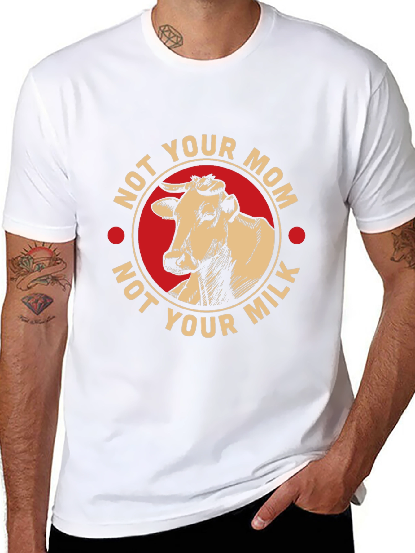Vegan Not Your Mom Not Your Milk Black T-Shirt