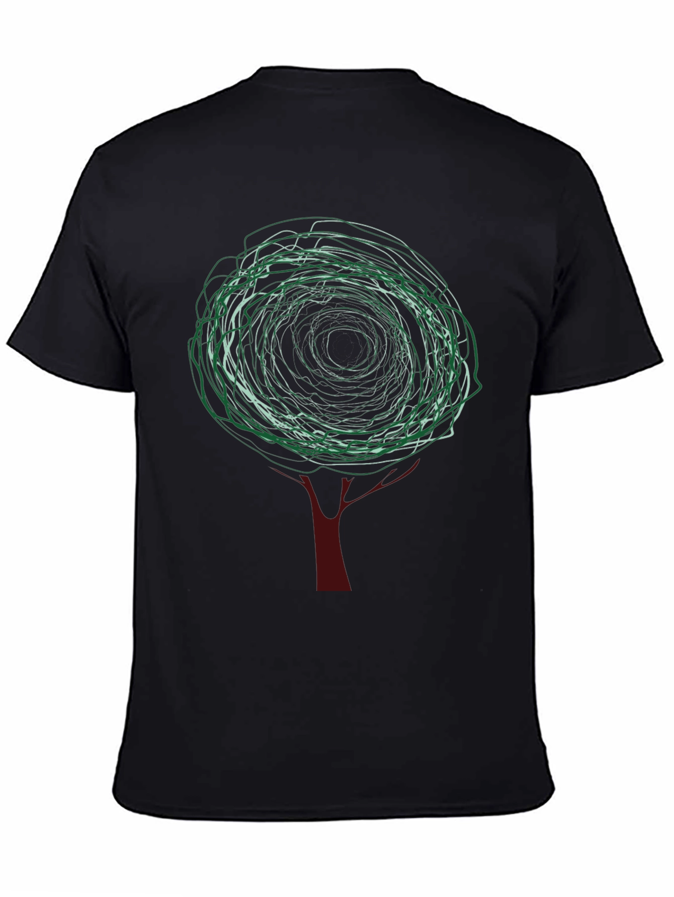 Abstract Tree Graphic Tee - Modern Style