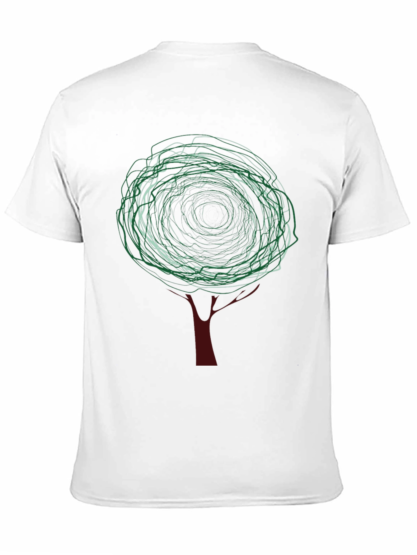 Abstract Tree Graphic Tee - Modern Style