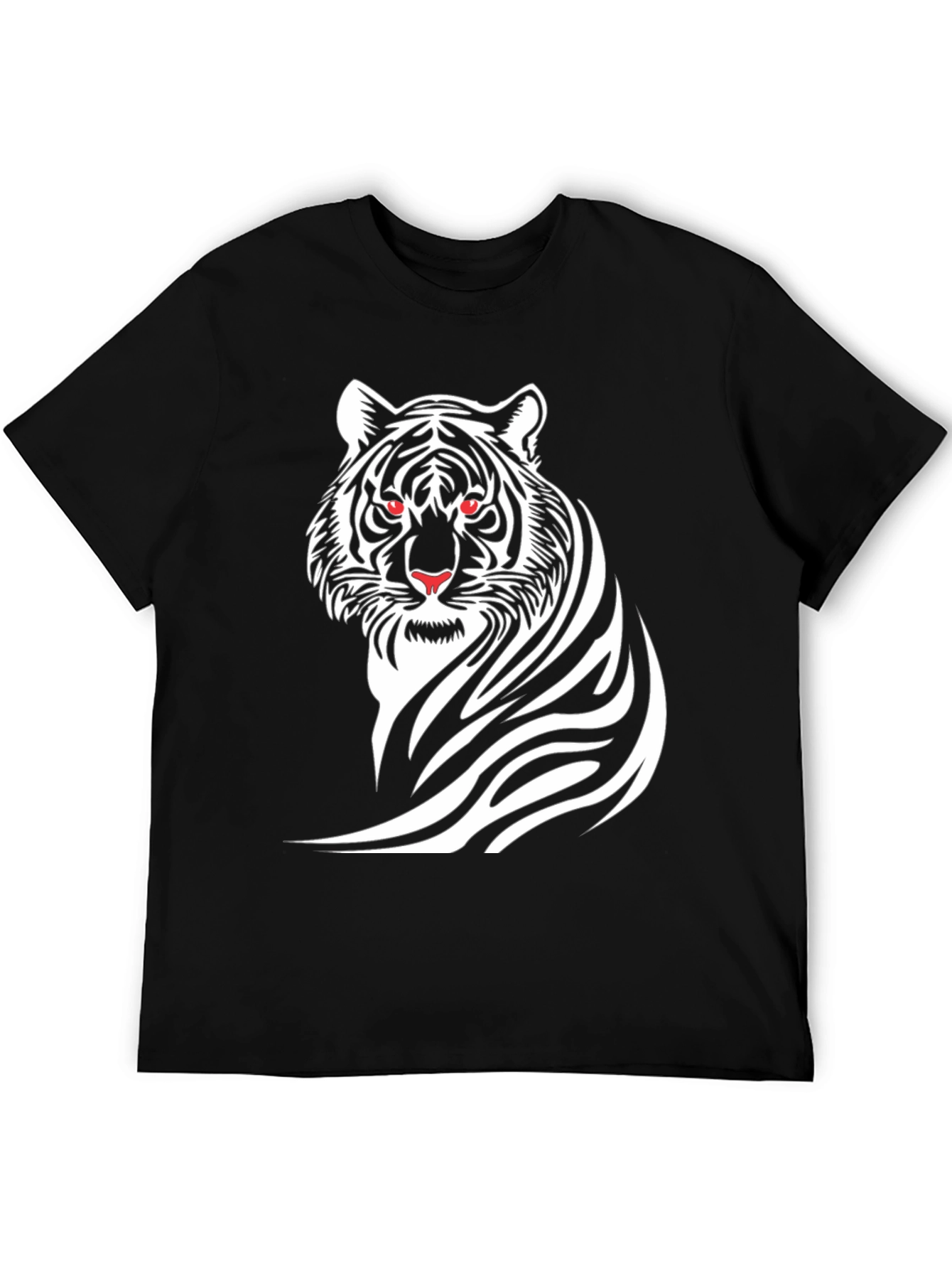 Tiger Graphic Black T-Shirt - Bold Animal Design