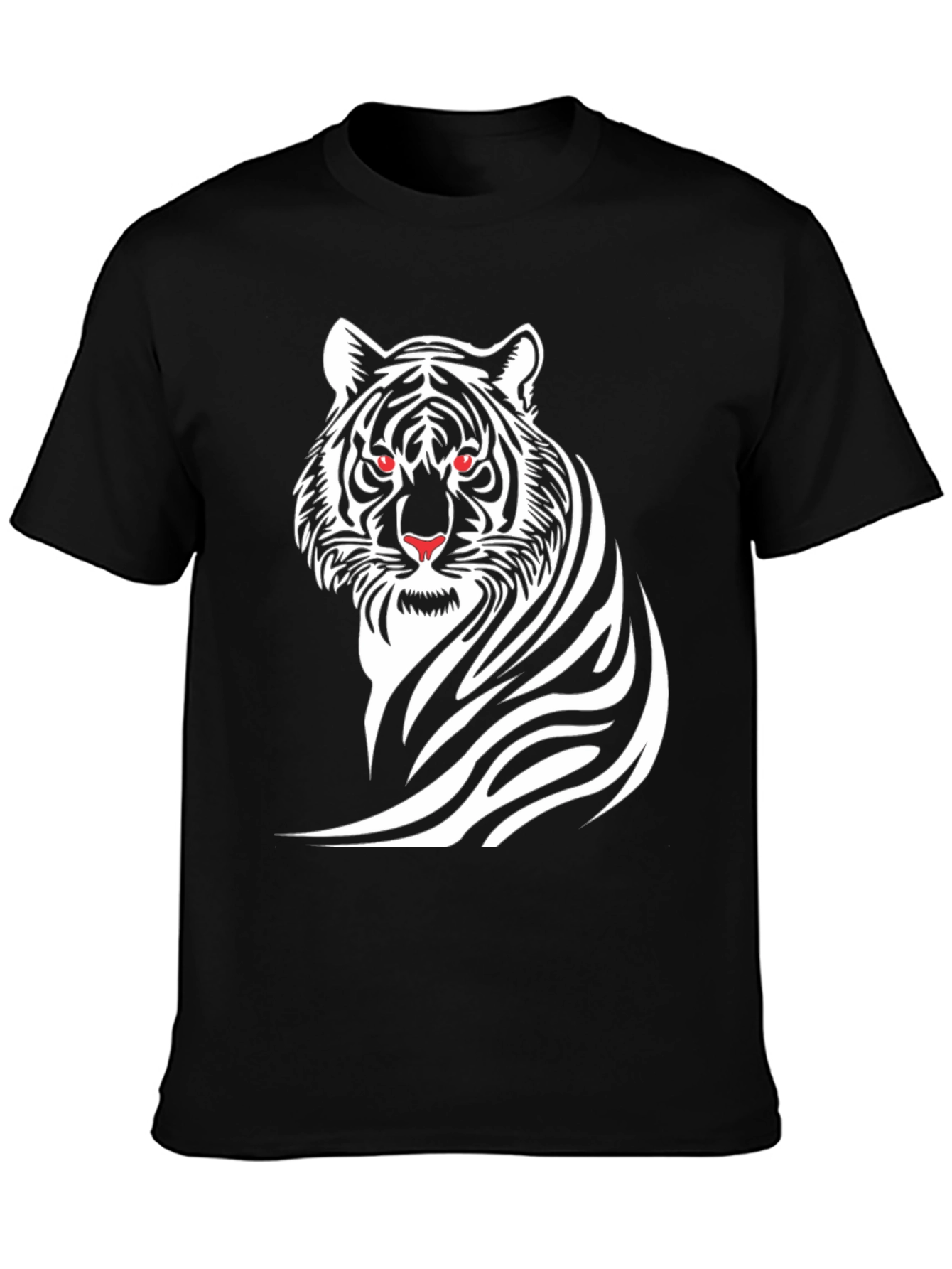 Tiger Graphic Black T-Shirt - Bold Animal Design