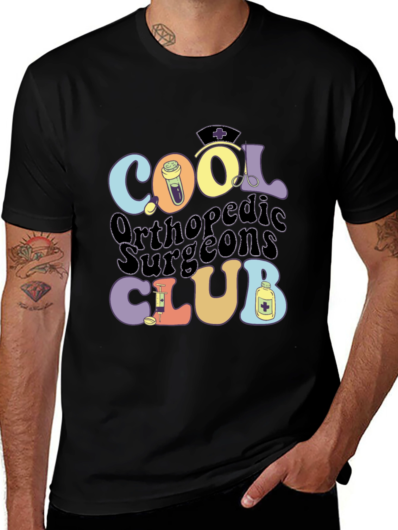 Cool Orthopedic Surgeons Club Graphic T-Shirt