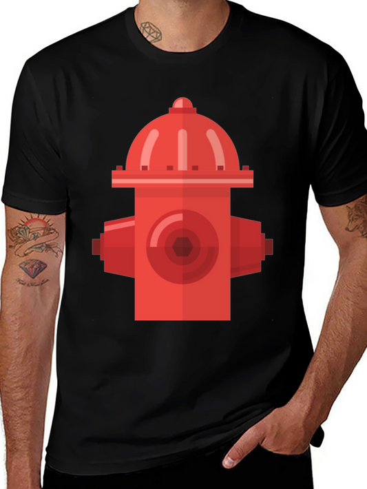 Retro Fire Hydrant Black T-Shirt - Urban Style