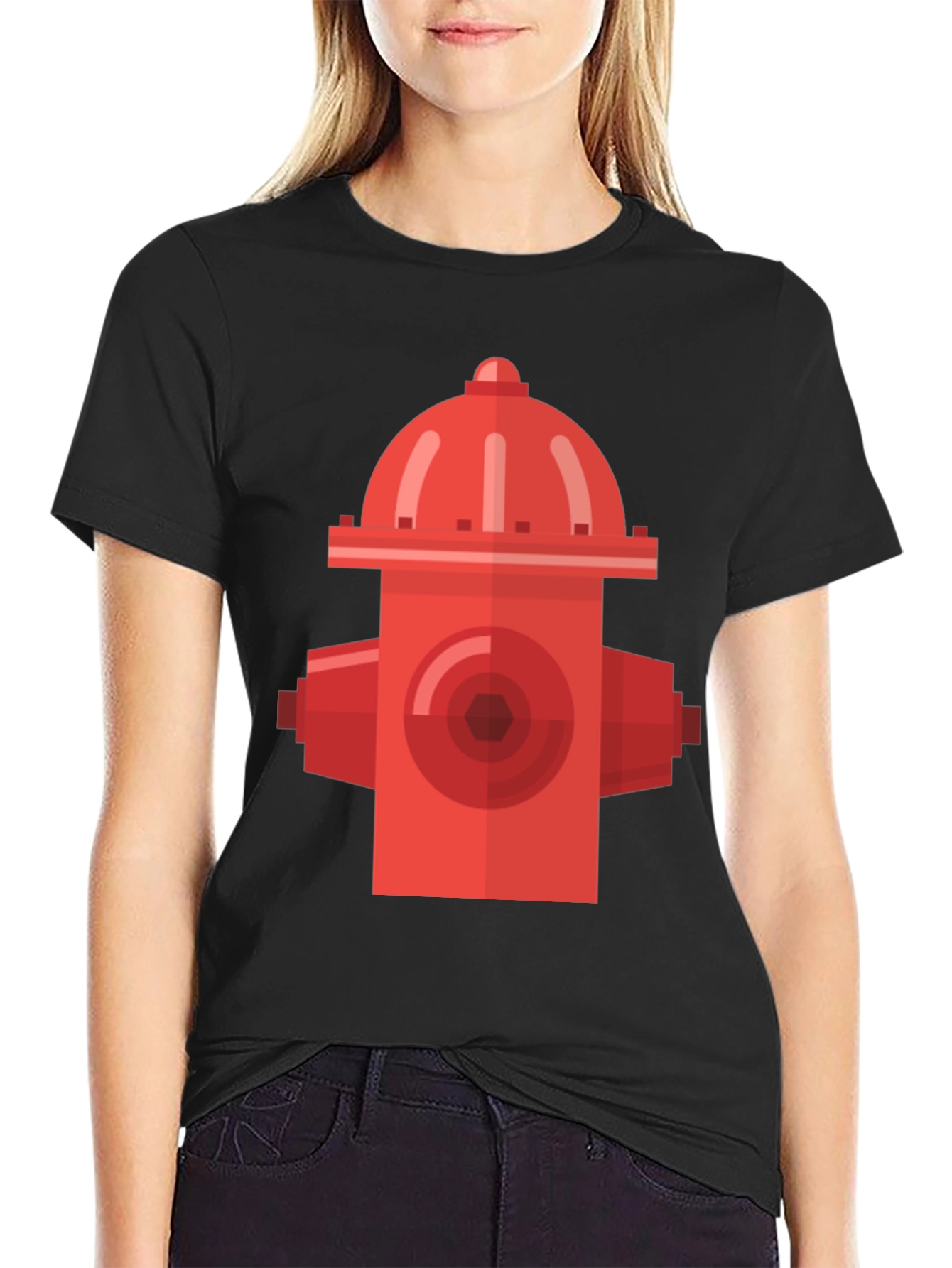 Retro Fire Hydrant Black T-Shirt - Urban Style