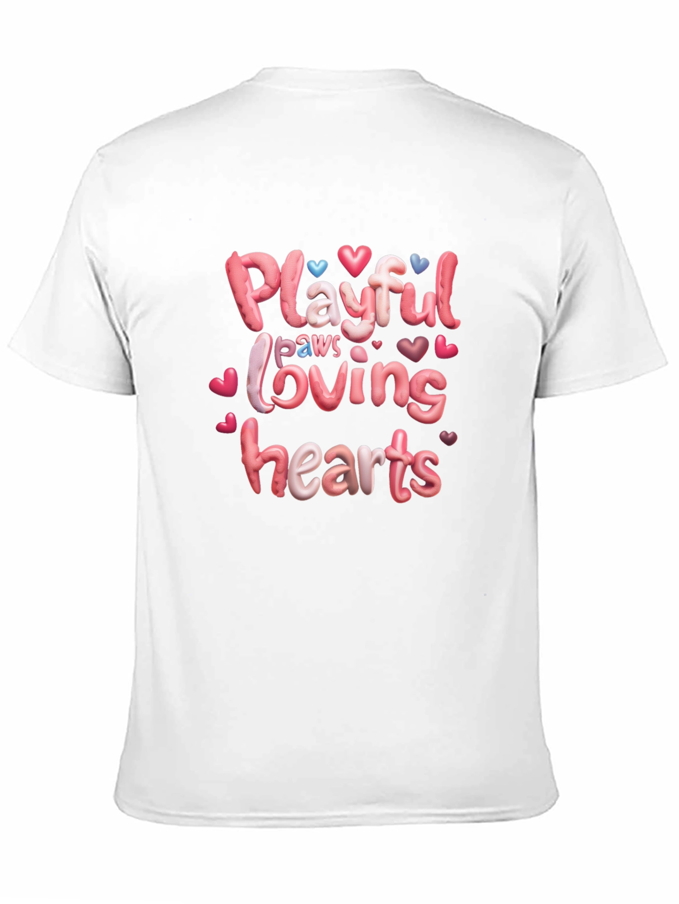 Playful Paws Loving Hearts T-Shirt