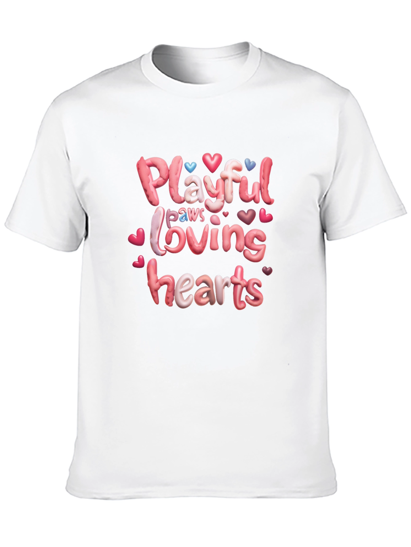 Playful Paws Loving Hearts T-Shirt