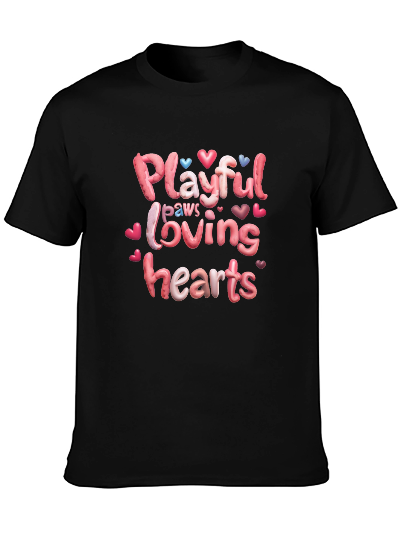 Playful Paws Loving Hearts T-Shirt