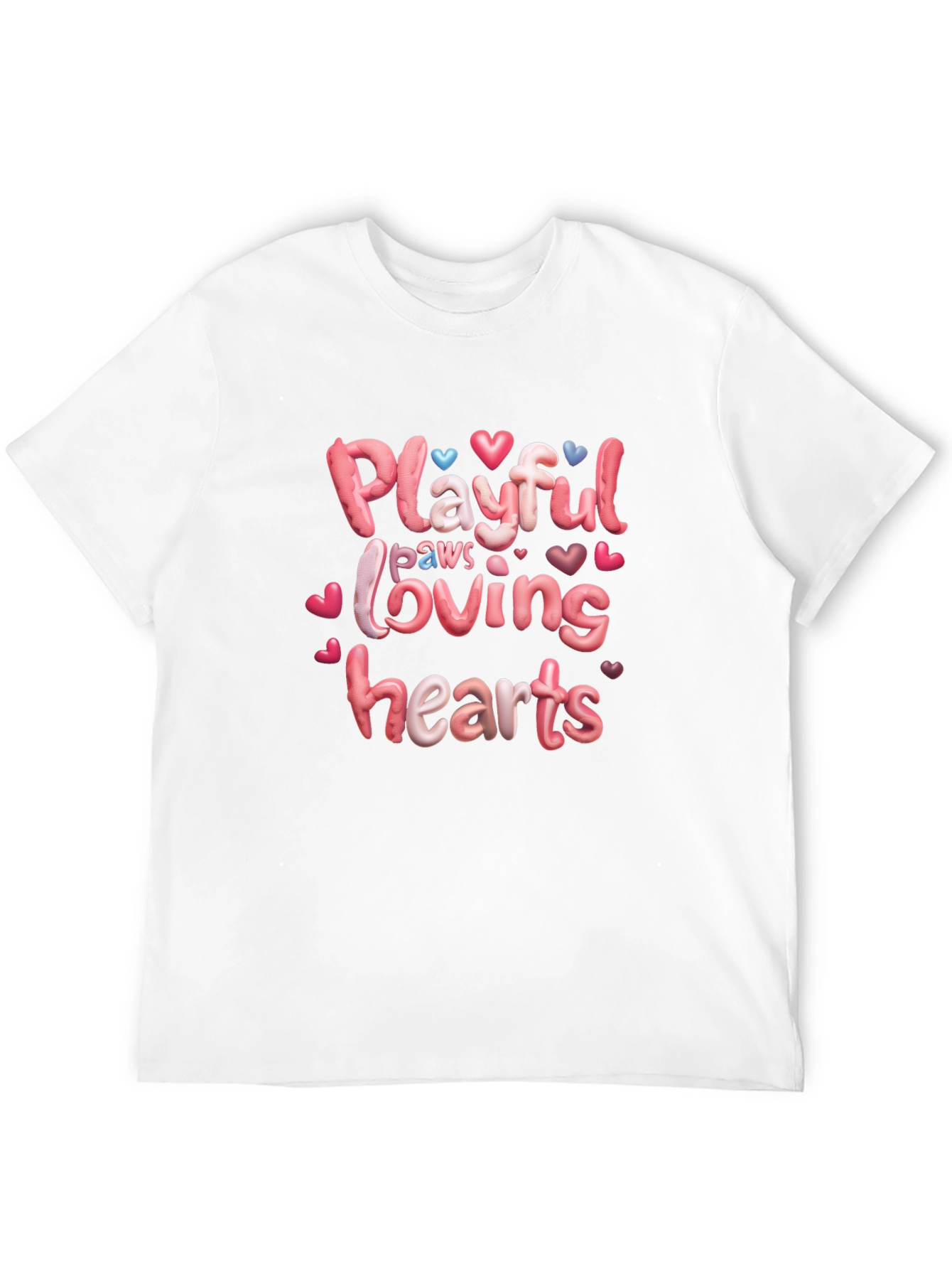Playful Paws Loving Hearts T-Shirt