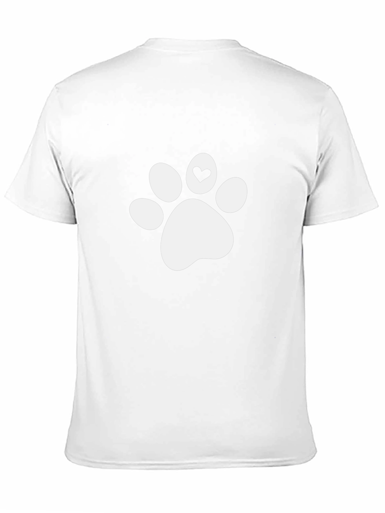 Cute Pet Paw Print Tee - Black