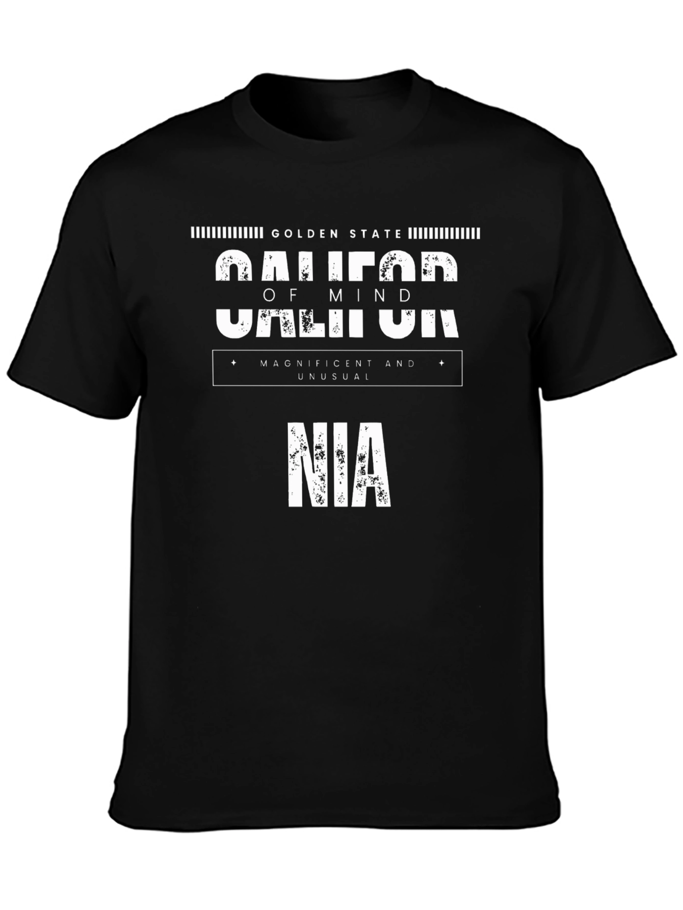 California of Mind NIA Black T-Shirt