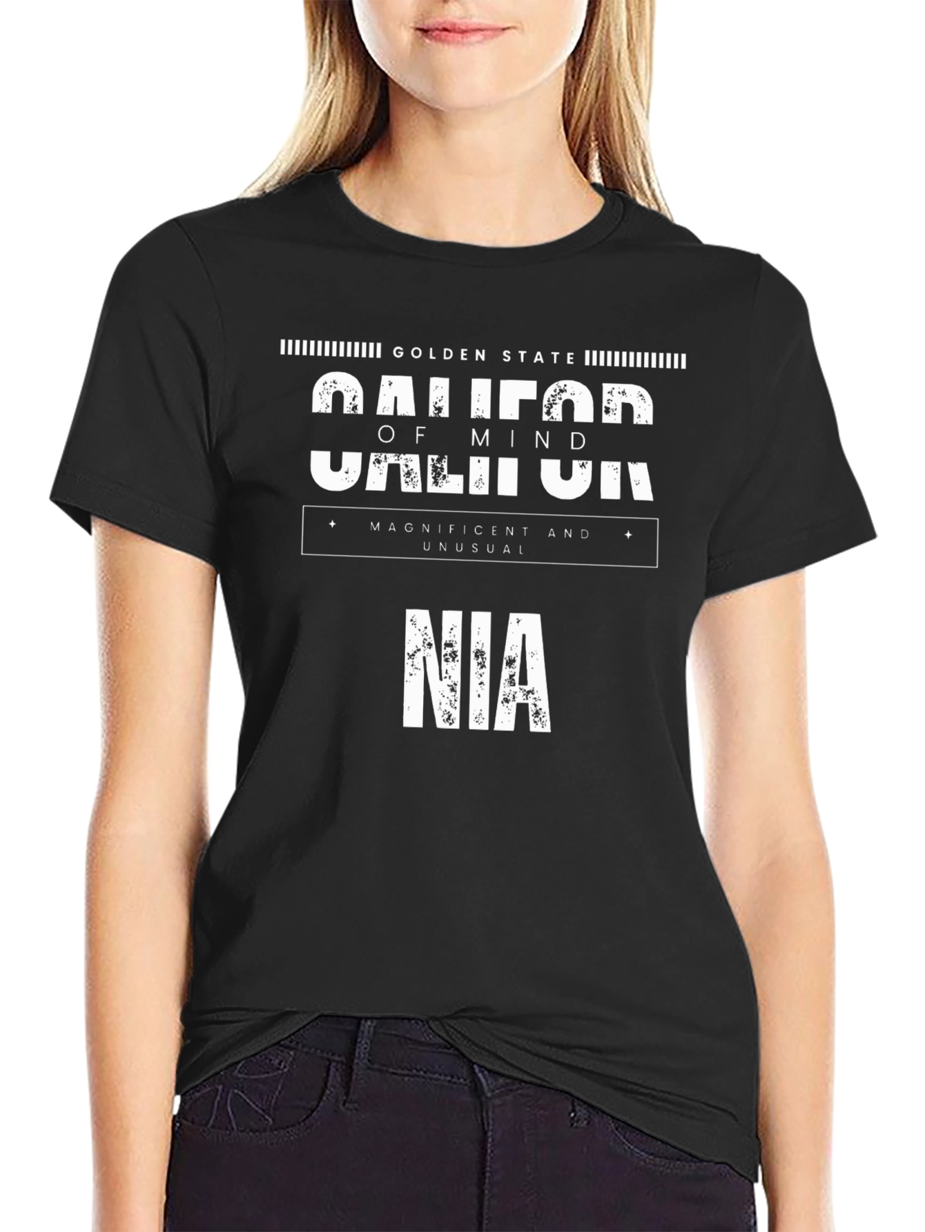 California of Mind NIA Black T-Shirt
