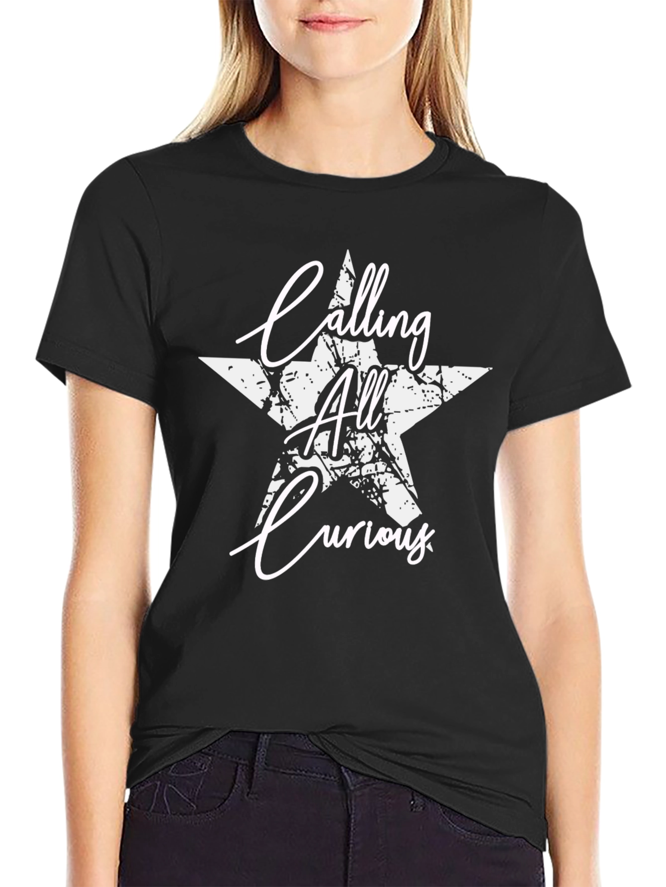 Calling All Curious Star T-Shirt - Black