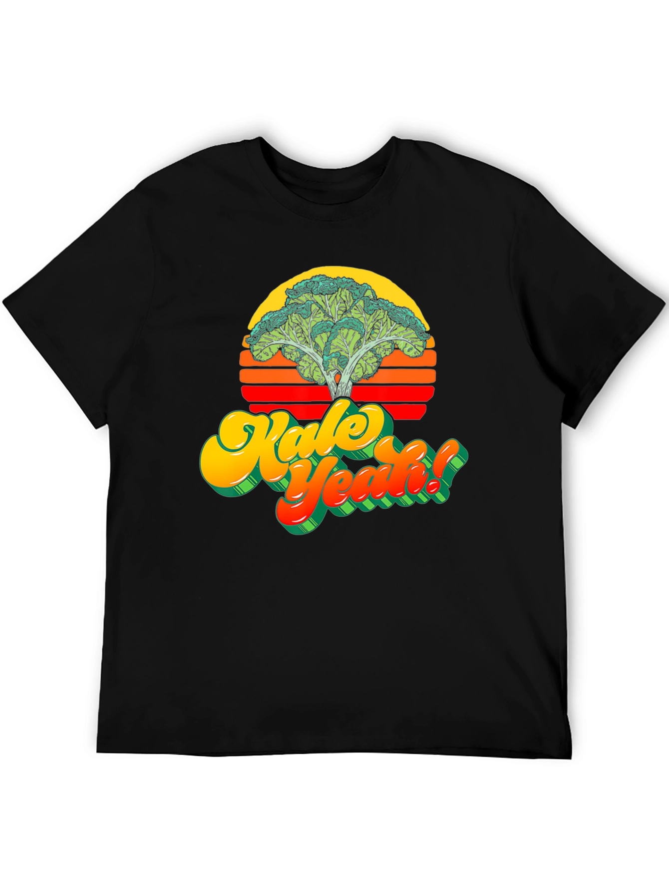 Kale Yeah! Graphic T-Shirt - Retro Vegan Style