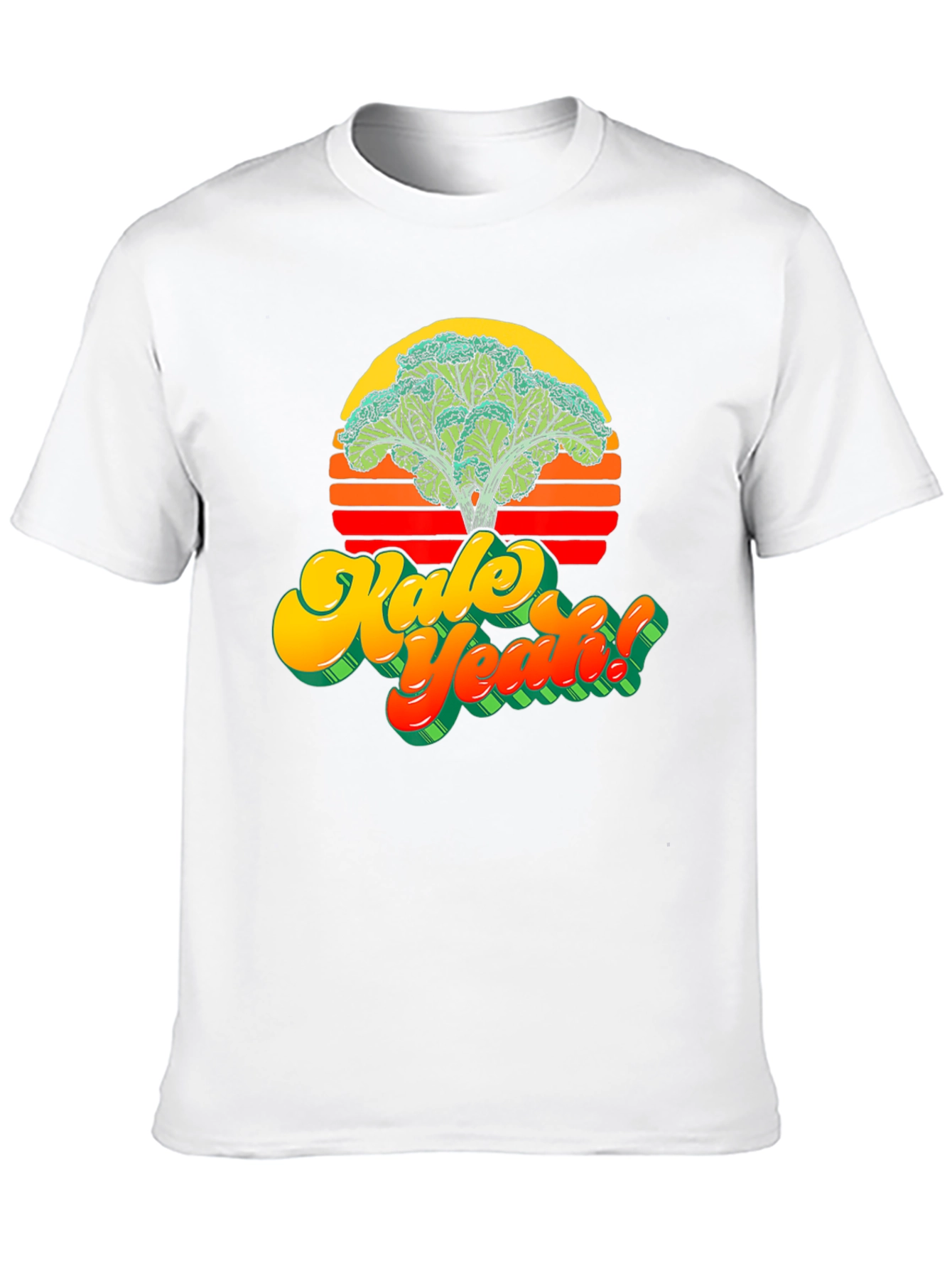Kale Yeah! Graphic T-Shirt - Retro Vegan Style