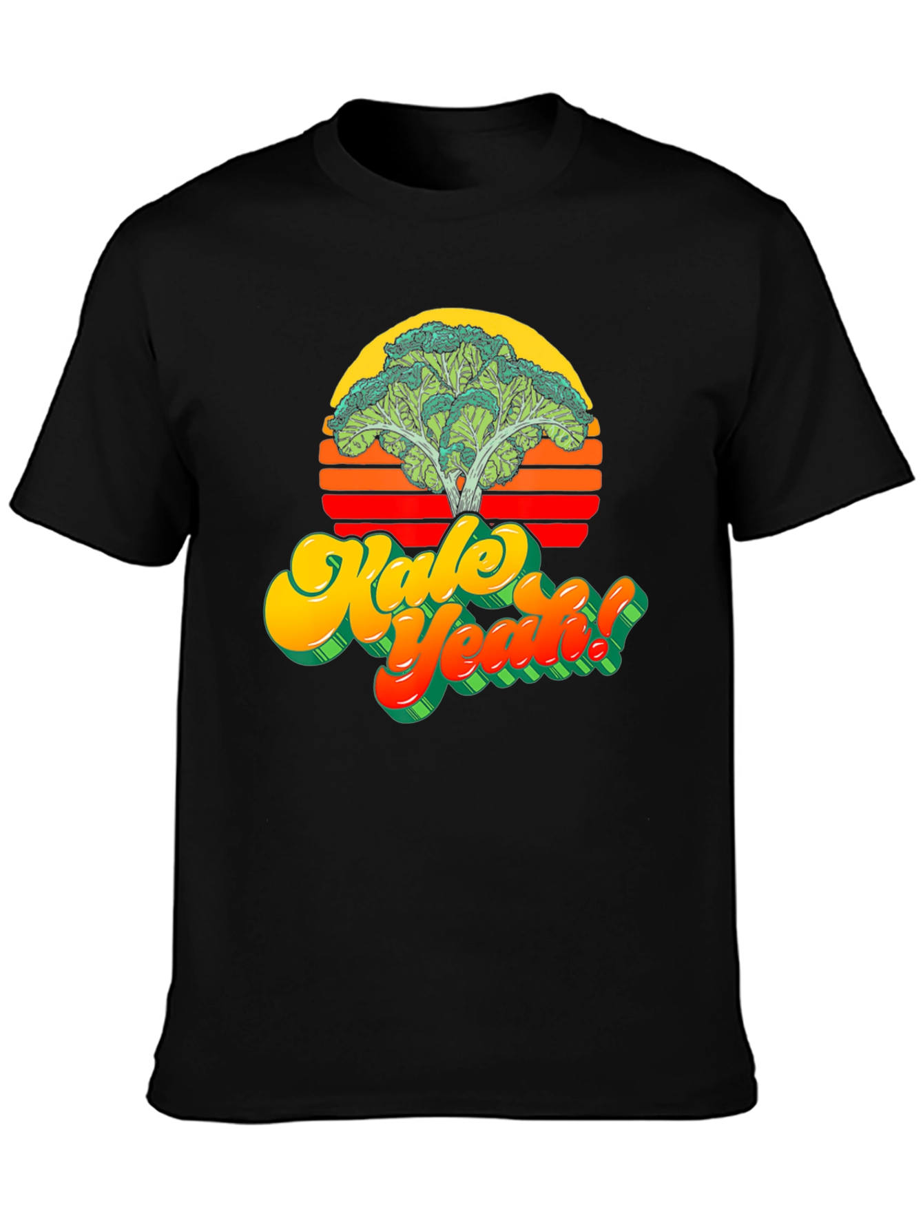 Kale Yeah! Graphic T-Shirt - Retro Vegan Style