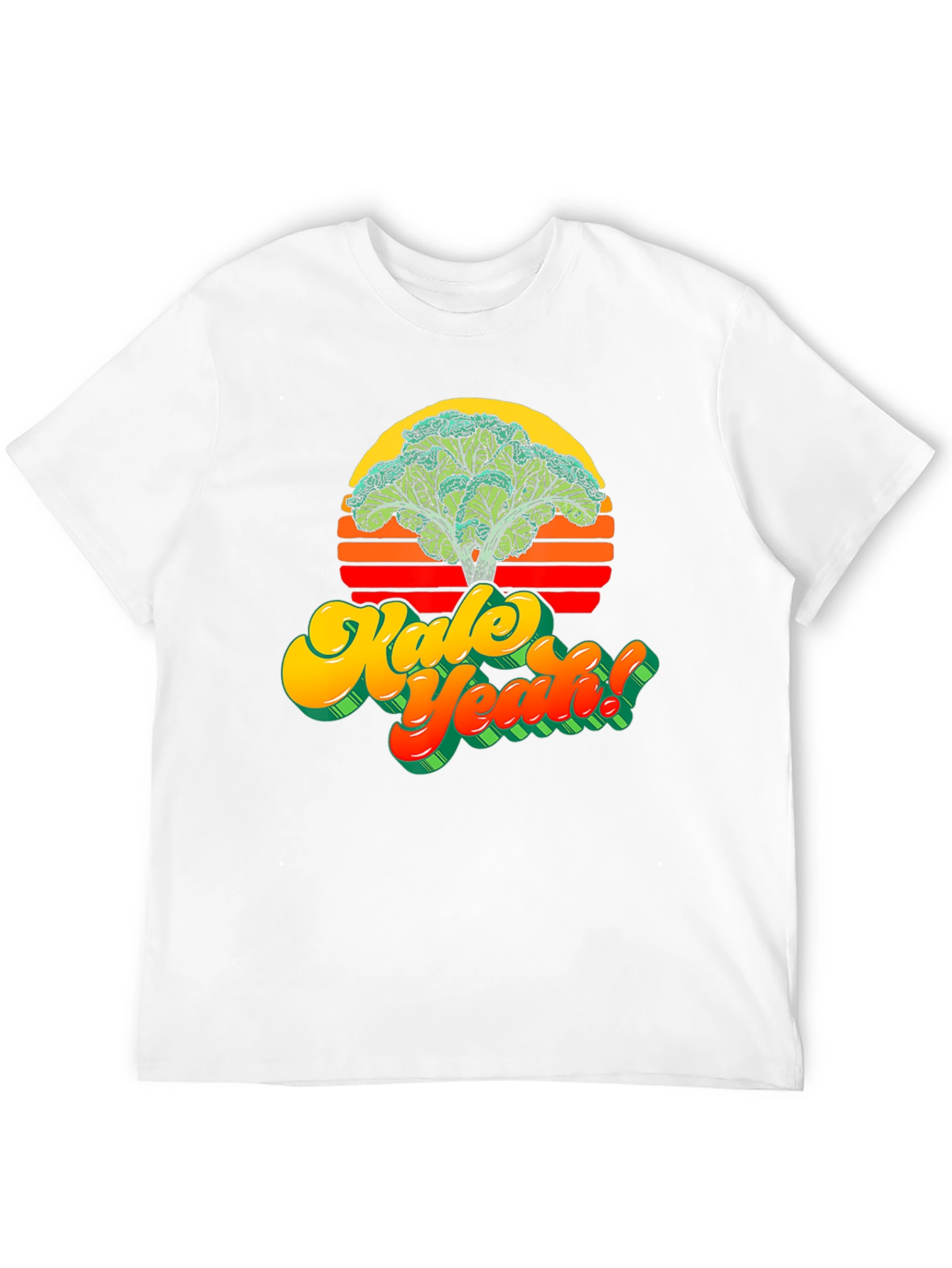 Kale Yeah! Graphic T-Shirt - Retro Vegan Style