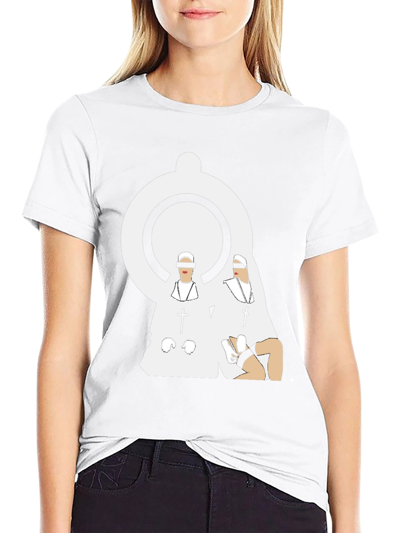 Nun Graphic Black T-Shirt