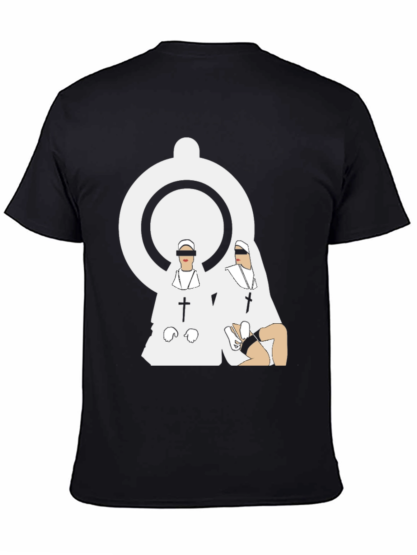 Nun Graphic Black T-Shirt