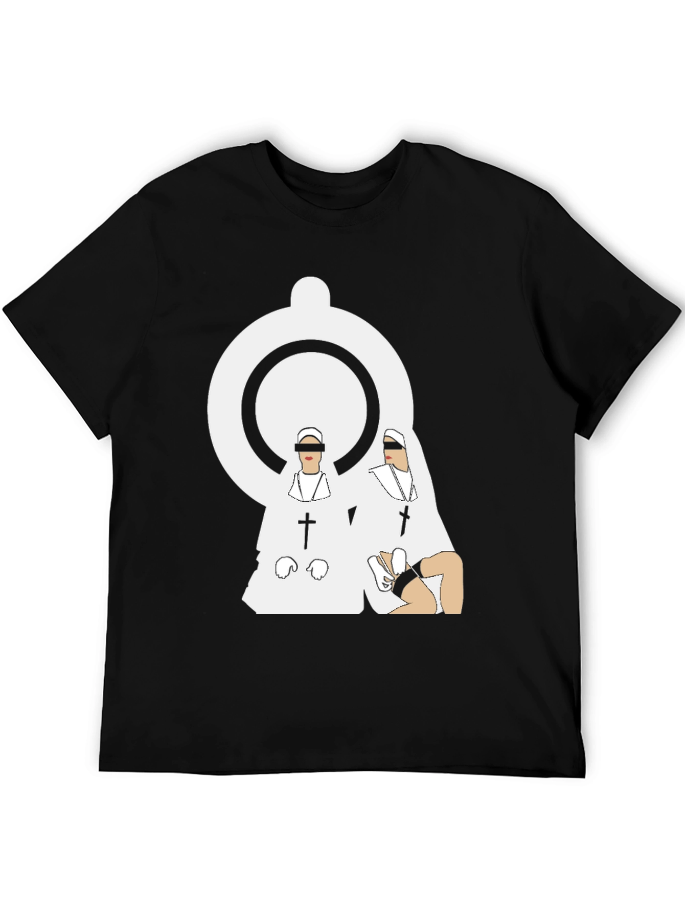 Nun Graphic Black T-Shirt