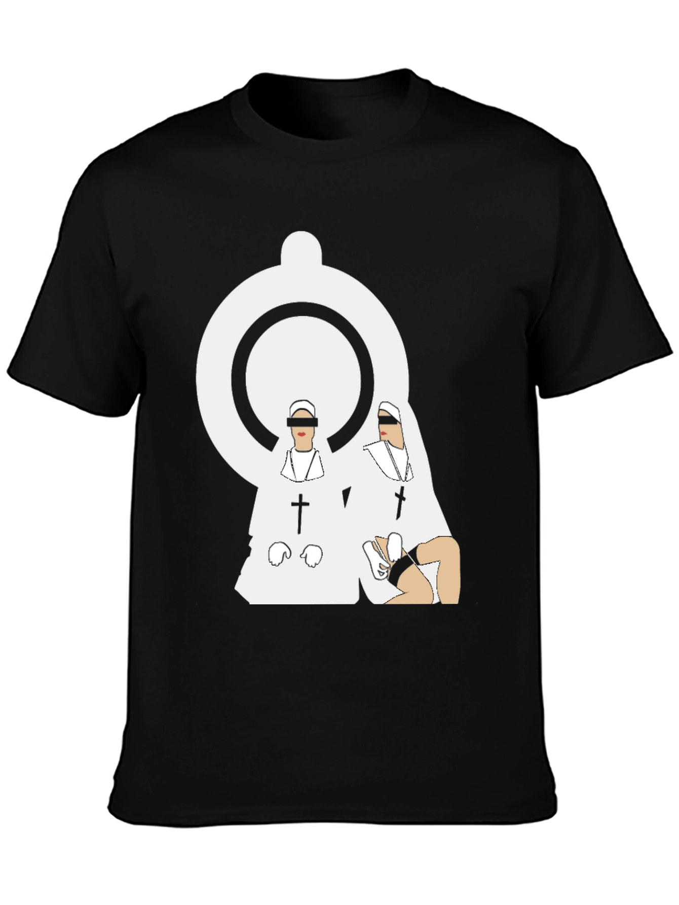 Nun Graphic Black T-Shirt