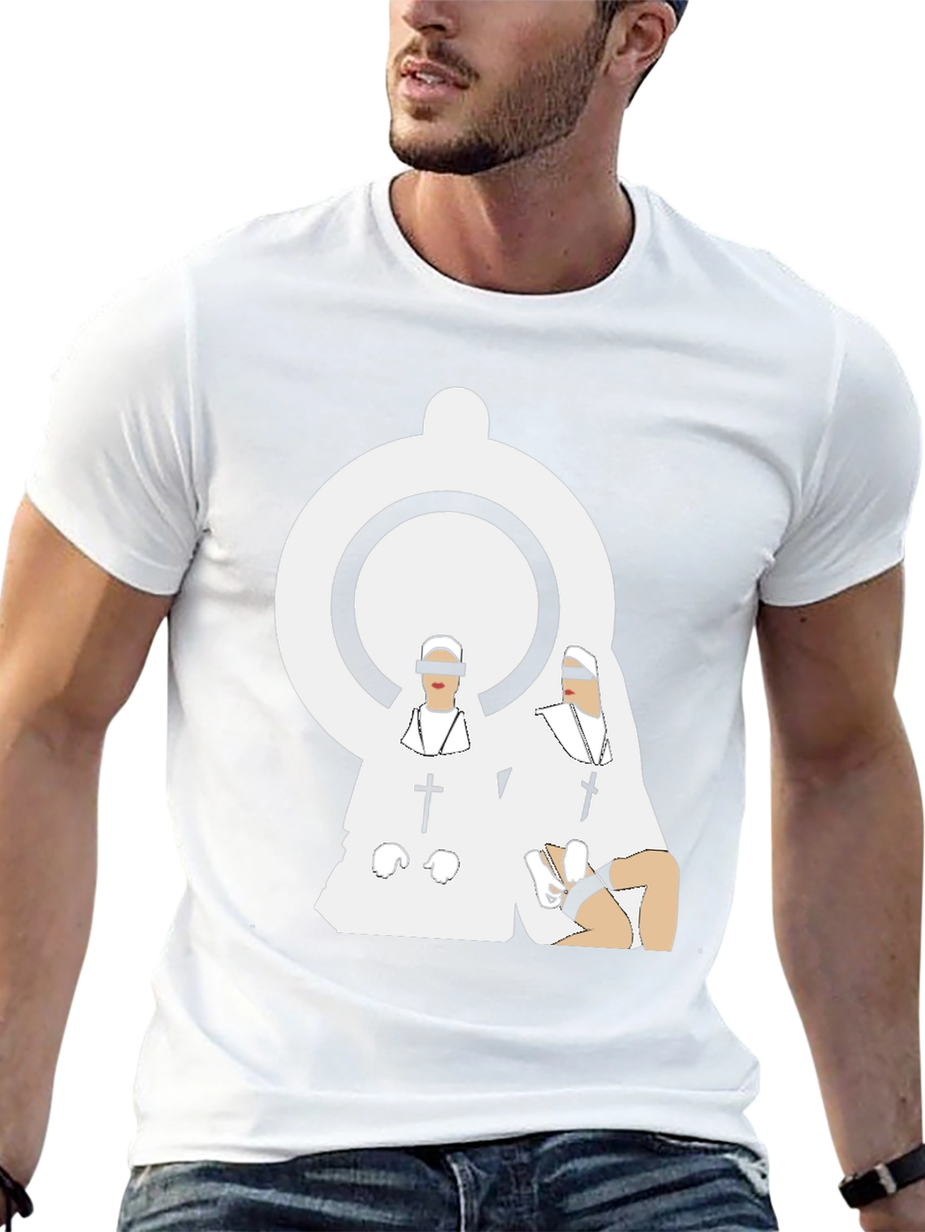 Nun Graphic Black T-Shirt