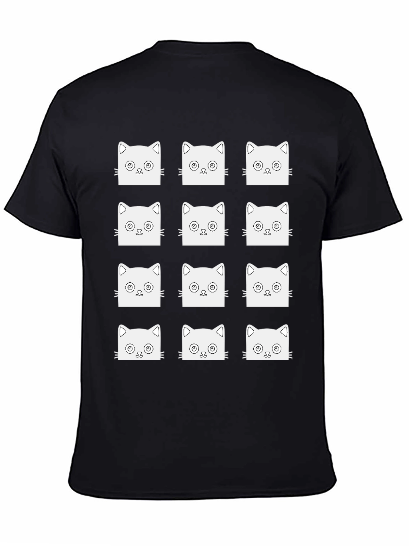 Cool Cat Faces T-Shirt Unique Graphic Tee