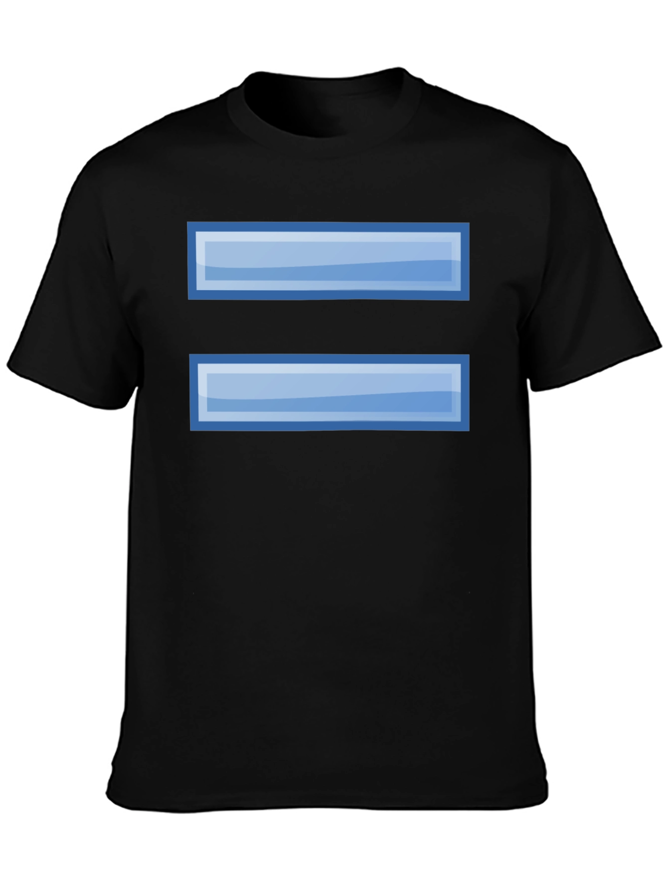 Pixelated Equals Sign Graphic Tee - Black