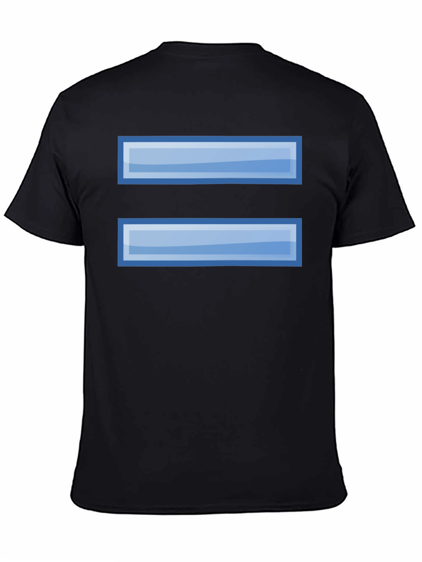 Pixelated Equals Sign Graphic Tee - Black