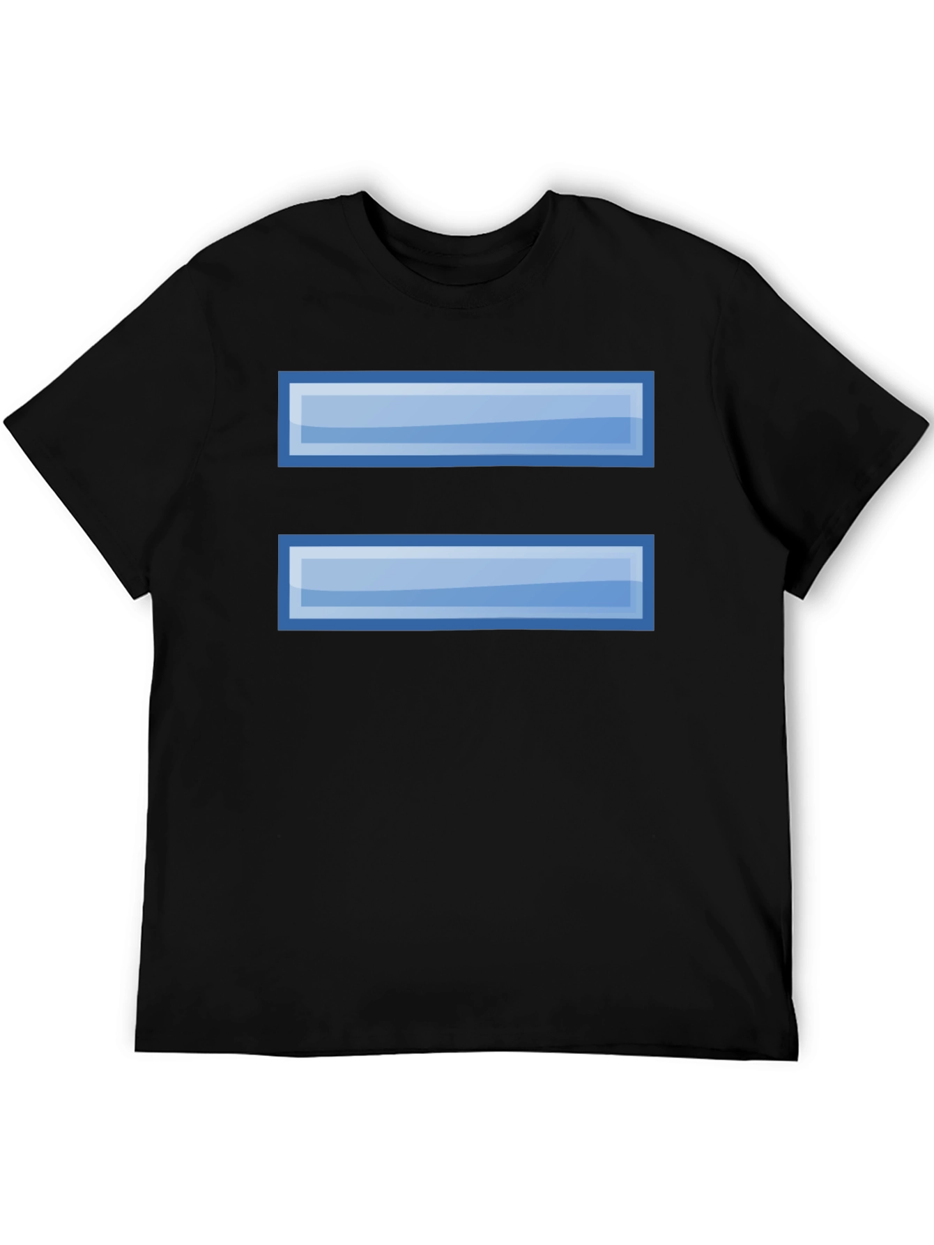Pixelated Equals Sign Graphic Tee - Black