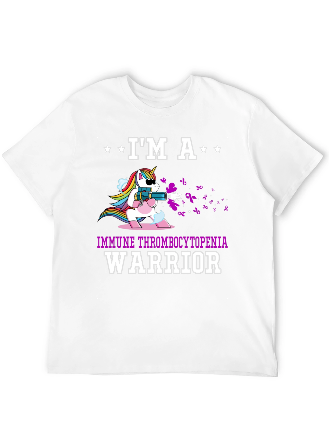 Immune Thrombocytopenia Warrior Unicorn T-Shirt