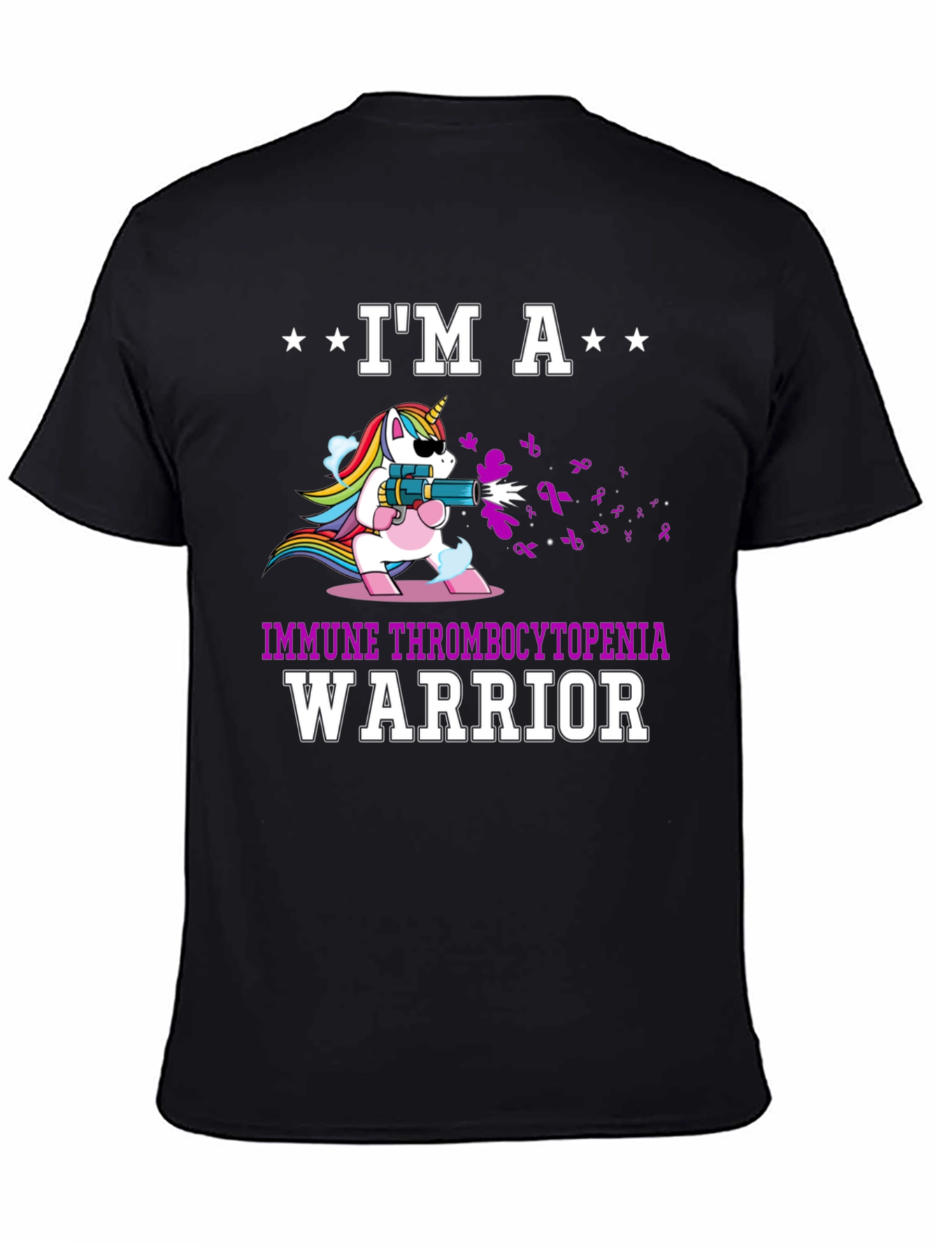Immune Thrombocytopenia Warrior Unicorn T-Shirt