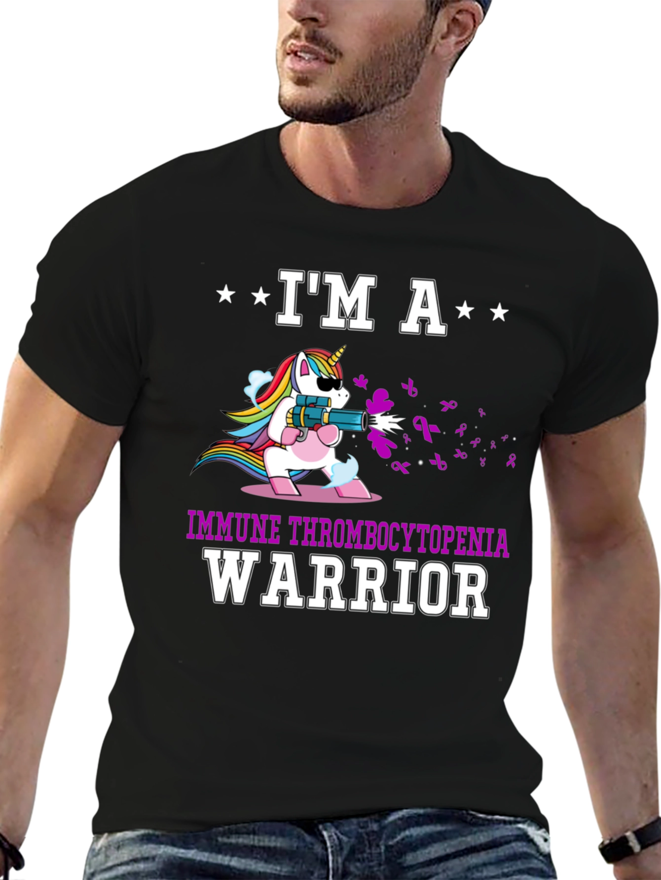 Immune Thrombocytopenia Warrior Unicorn T-Shirt