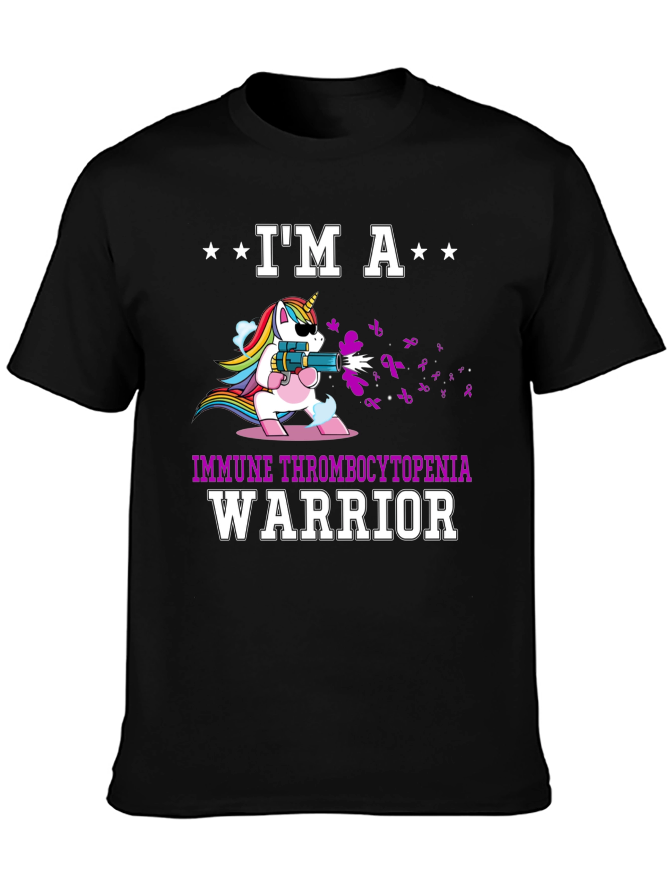 Immune Thrombocytopenia Warrior Unicorn T-Shirt