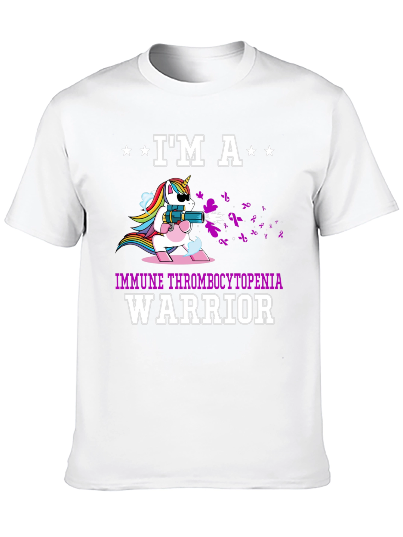 Immune Thrombocytopenia Warrior Unicorn T-Shirt