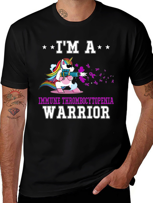 Immune Thrombocytopenia Warrior Unicorn T-Shirt