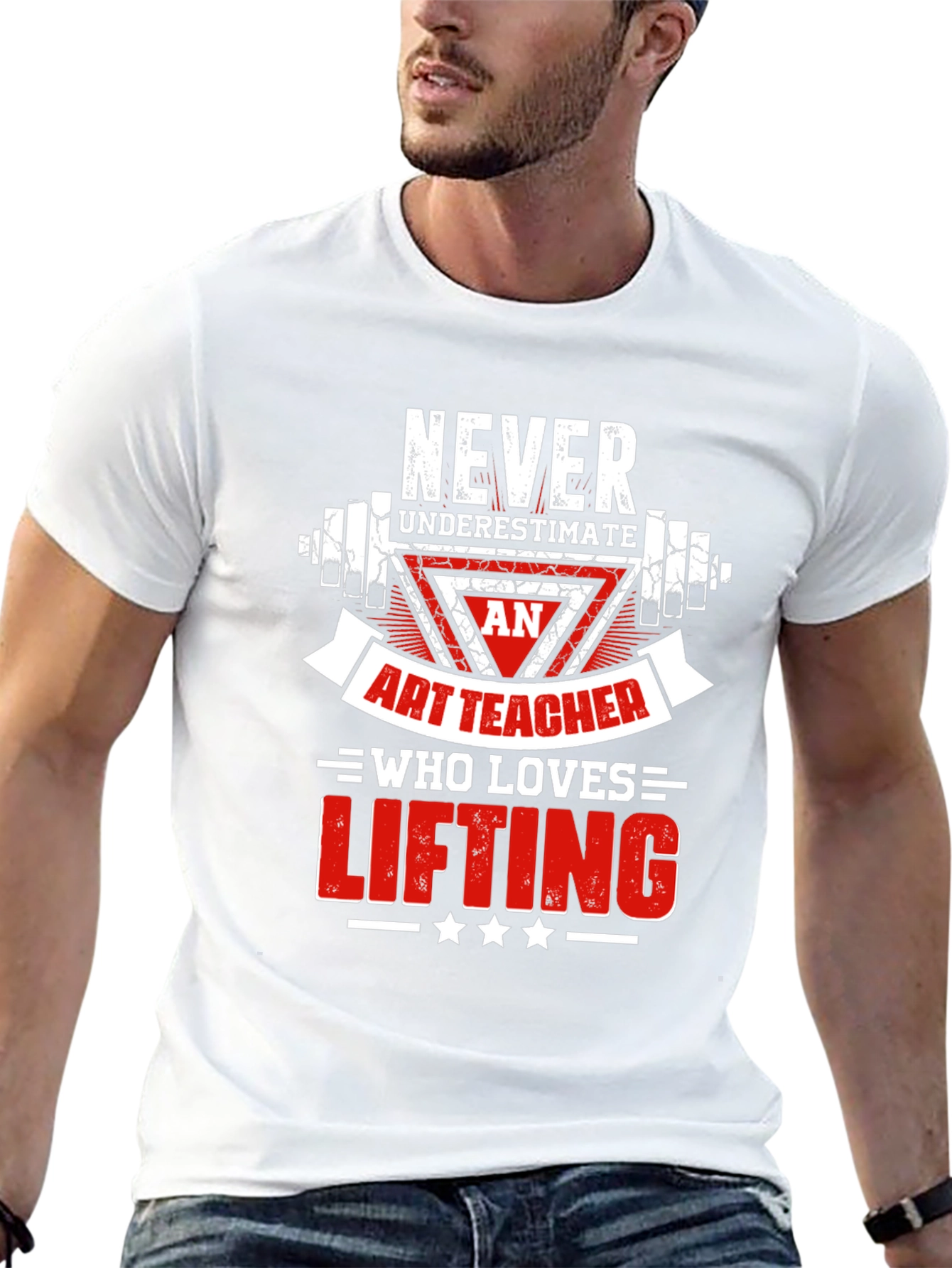 Art Teacher Lifting T-Shirt - Never Underestimate
