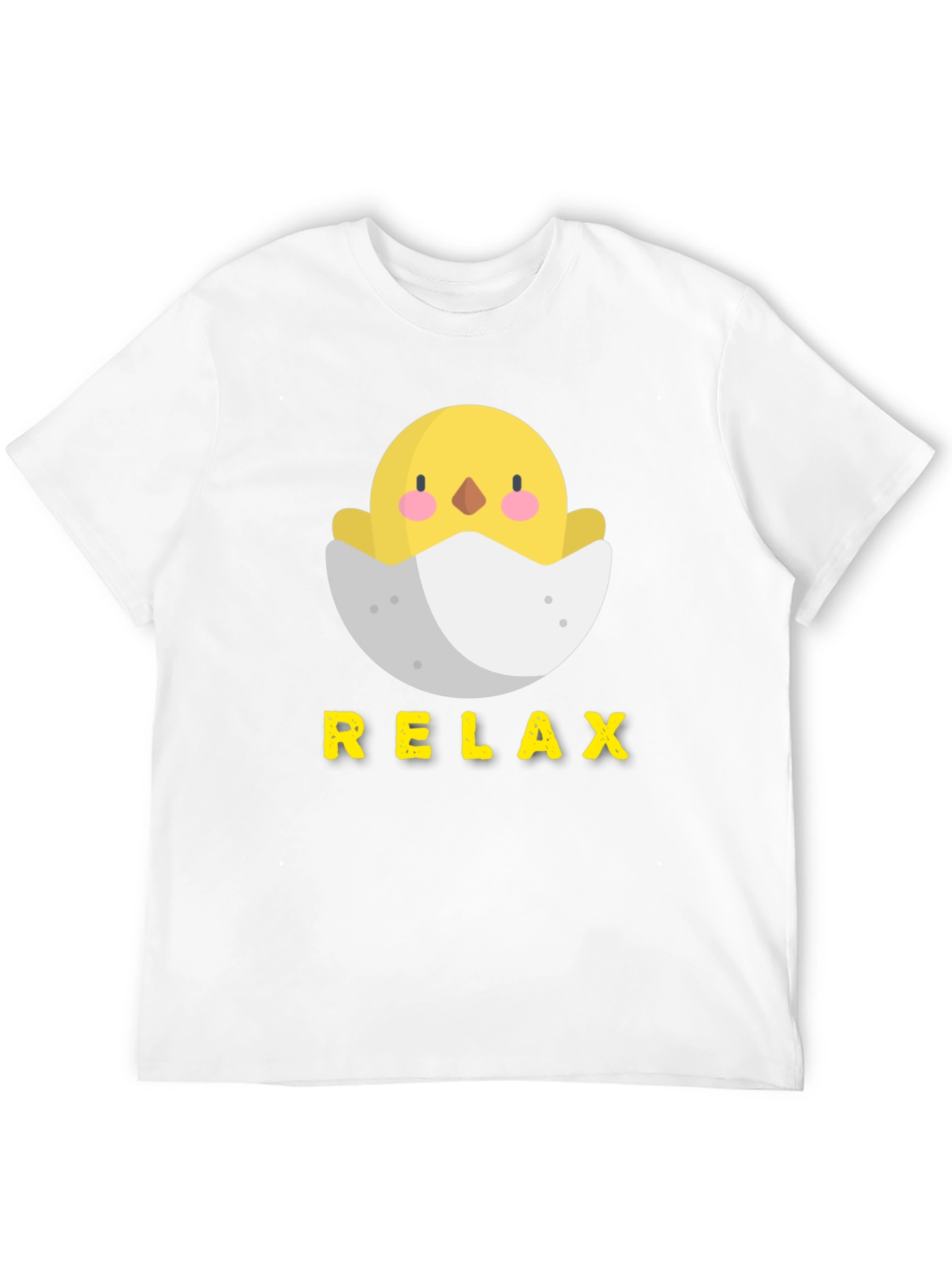 Relax Chick in Egg Black T-Shirt