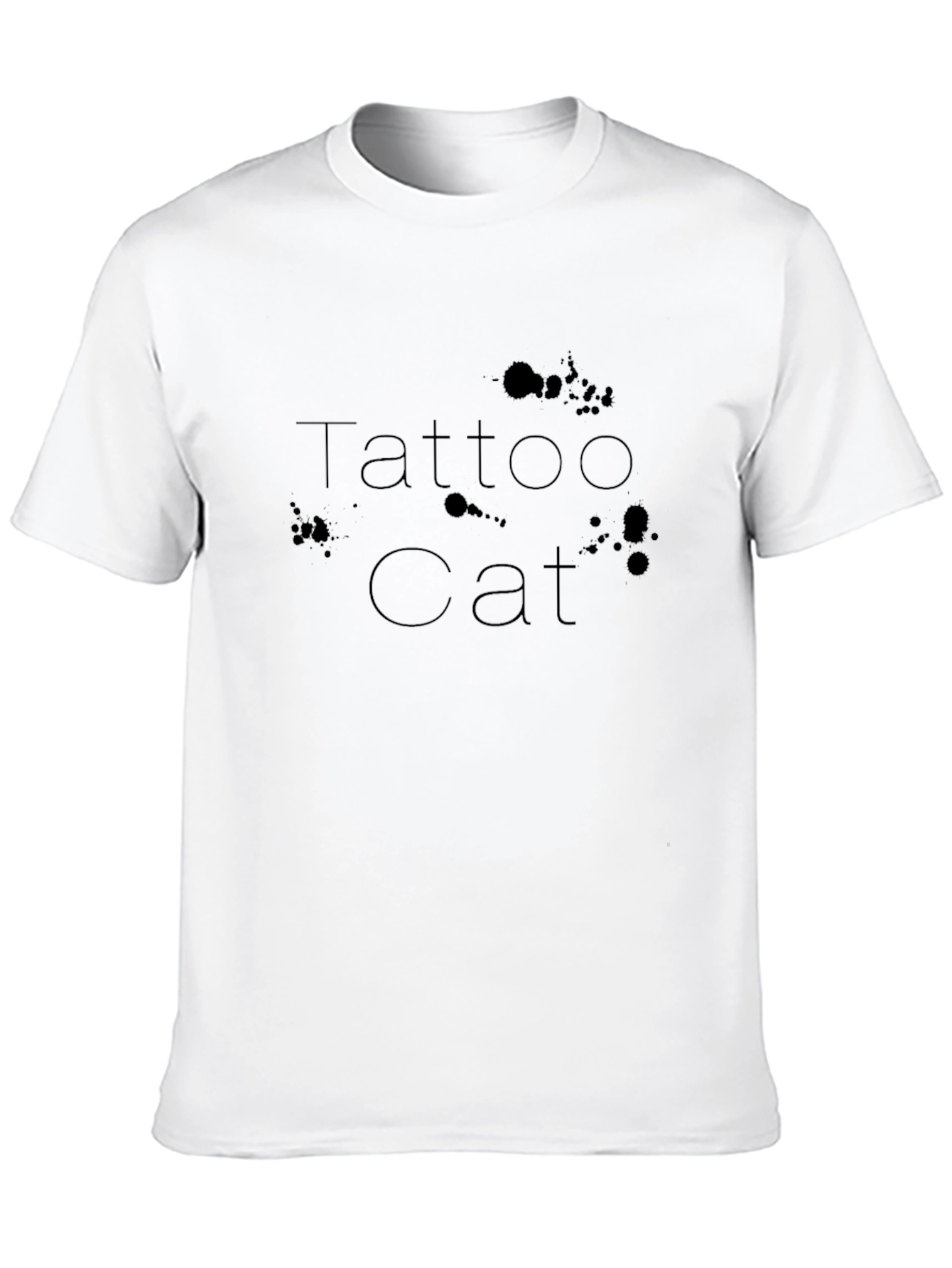 Tattoo Cat Black T-Shirt | Unique Graphic Tee