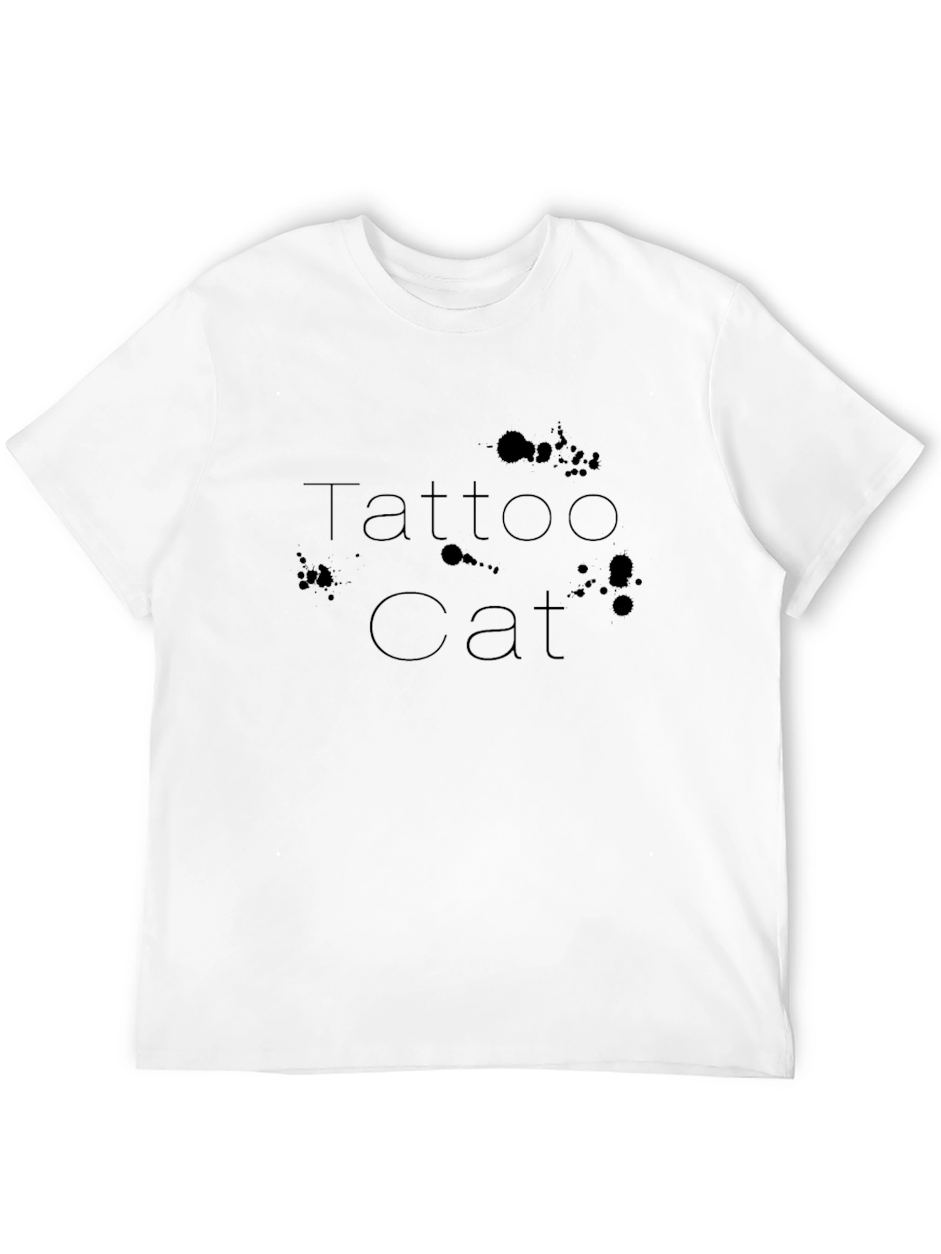 Tattoo Cat Black T-Shirt | Unique Graphic Tee